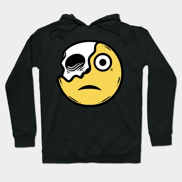 Confused Emoticon with Skull Hoodie by Pongatworks Store